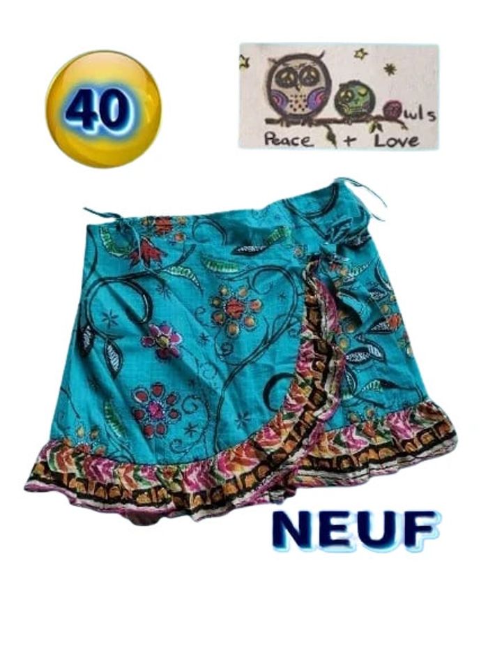 Mini jupe portefeuille neuve taille 40