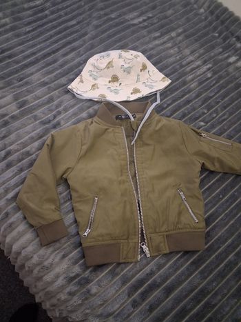 Veste Bombers kaki et Bob dinosaures garçon 