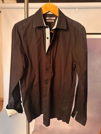 Chemise noire Brice taille l ajustée