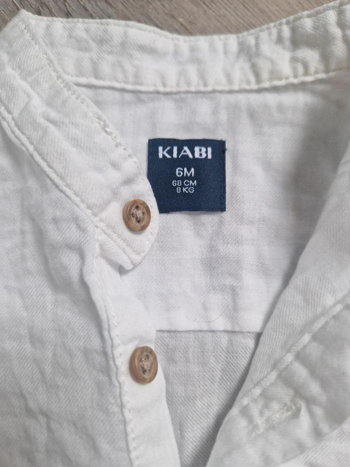 Chemise blanche ML neuve 6 mois kiabi - photo numéro 2