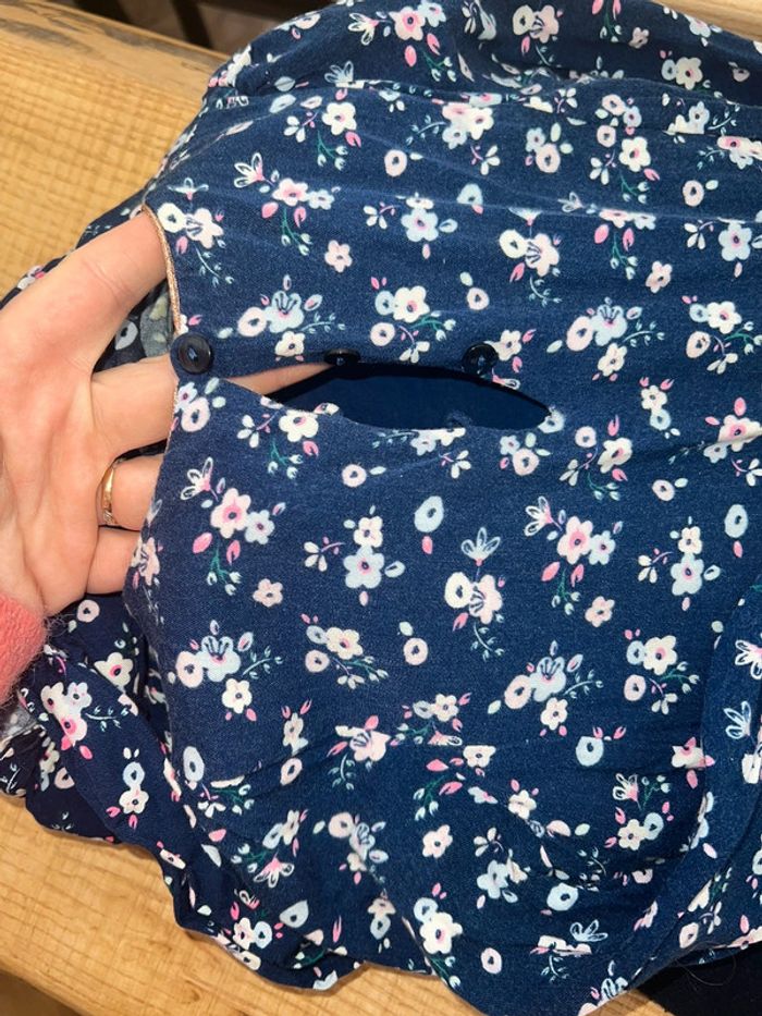 Ensemble ensemble sergent major 2 ans robe foulard collants hiver fleurs - photo numéro 5