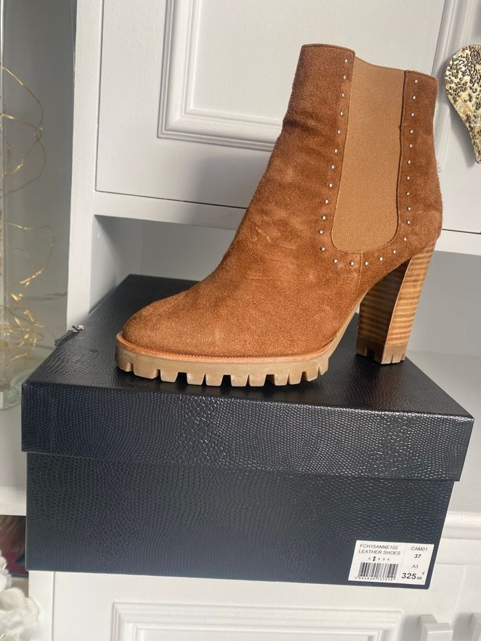 Bottines daim camel The Kooples - photo numéro 3