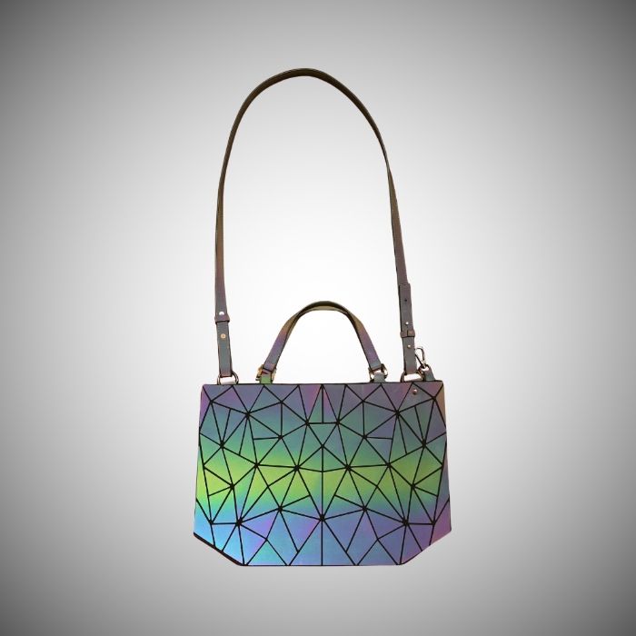 Sac à Main Géométrique Réfléchissant / Holographique – Bandoulière Amovible – Style Tendance - photo numéro 2