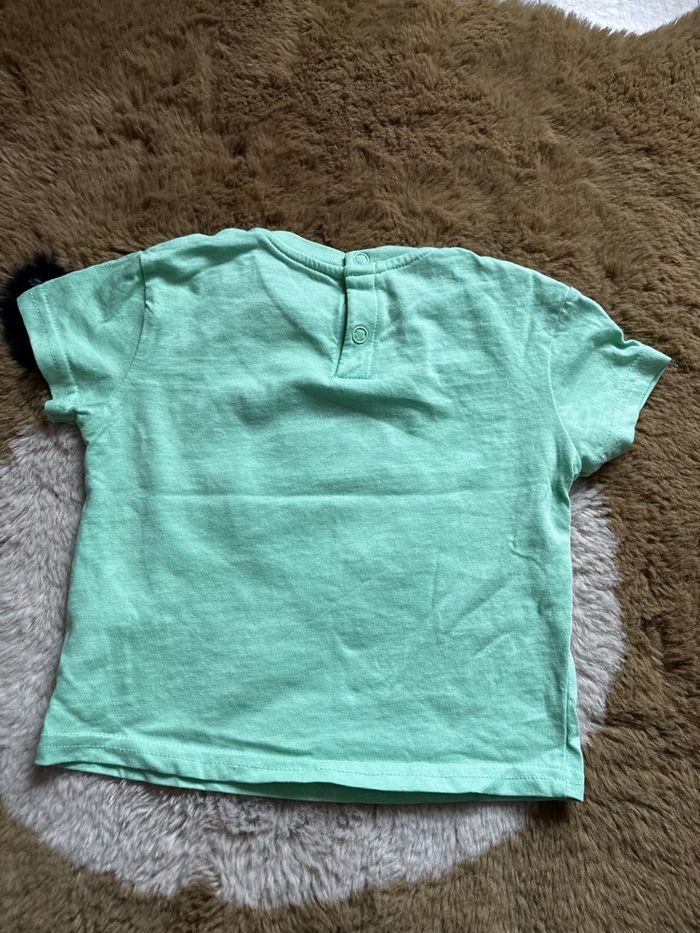 Tee shirt vert palmier/soleil GEMO t.12m - photo numéro 3