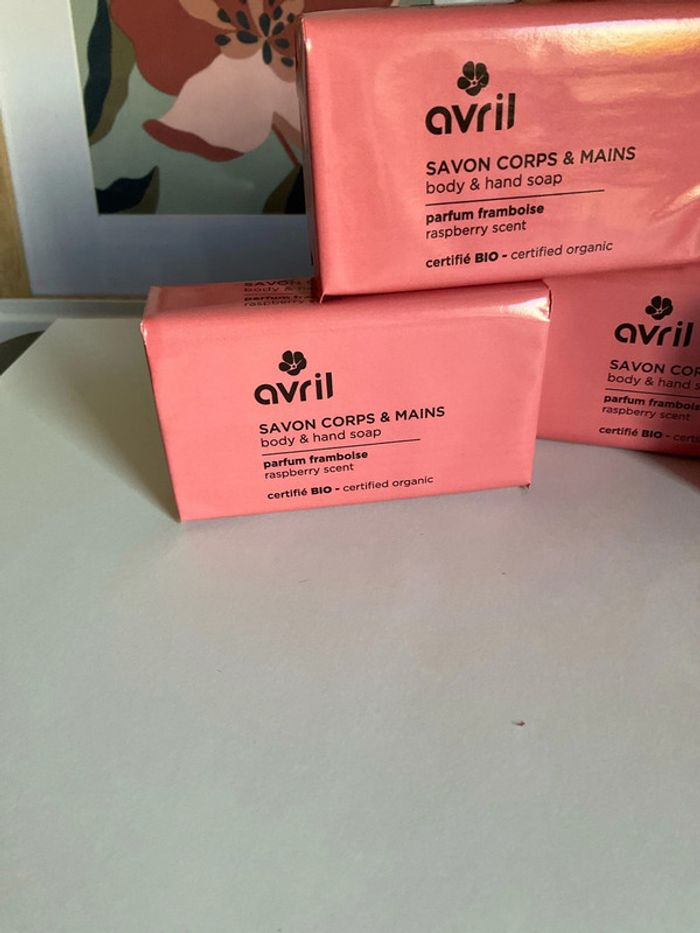 Lot de 5 savons solide Avril framboise (2 lots disponibles) - photo numéro 3
