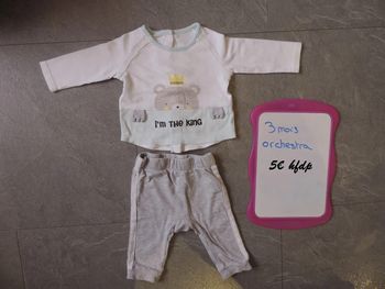 ensemble orchestra taille 3 mois