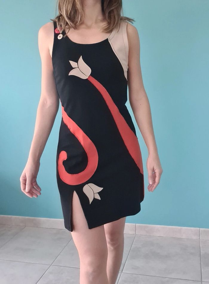 Robe noir fendu Exquiss's taille S - photo numéro 2