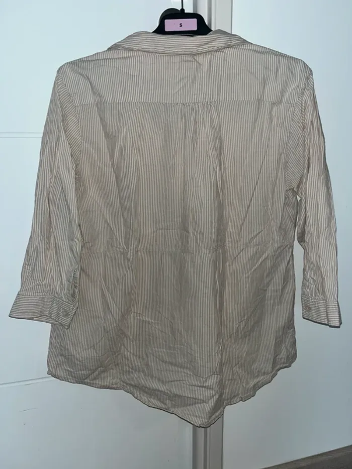Chemise rayée beige taille 38 - photo numéro 3