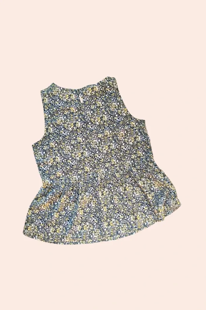 Débardeur à fleurs jaunes taille M kiabi - photo numéro 2
