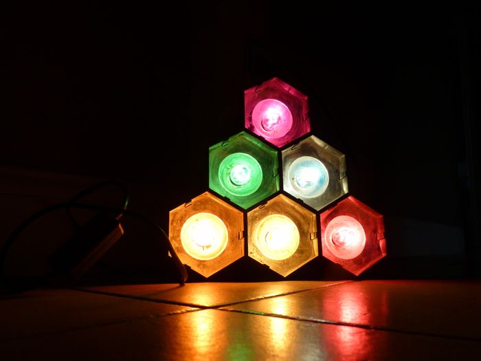 Jeu de 6 lumières multicolores soirees ambiance fête TBE