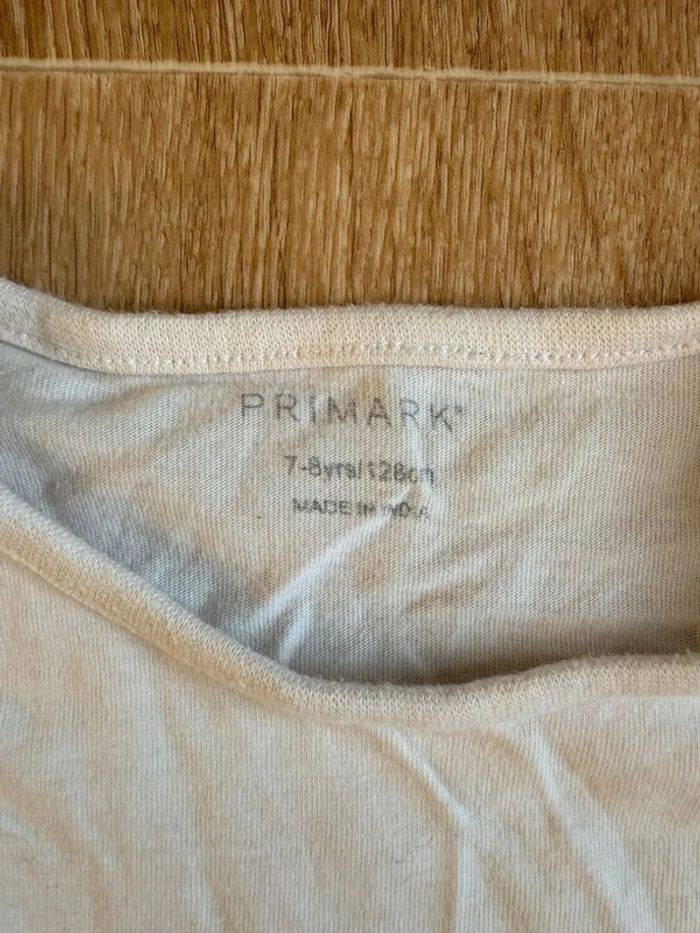 🎀 T-shirt blanc licorne 7-8 ans Primark - photo numéro 3