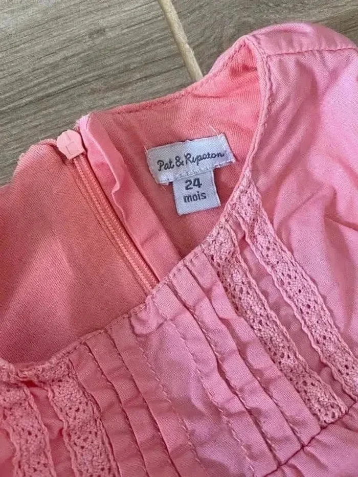 Jolie robe boule fille 24 mois 2 ans rose/ abricot - photo numéro 3