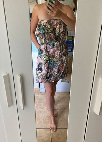 Robe bustier tropicale