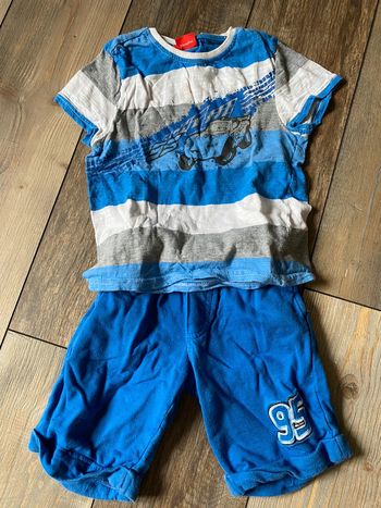 Ensemble cars bleu 3 ans shirt et t-shirt