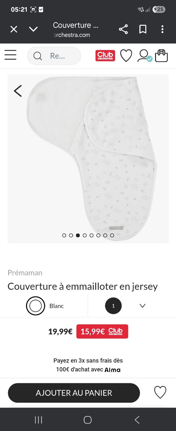 Couverture à emmailloter en jersey

Prémaman - photo numéro 3