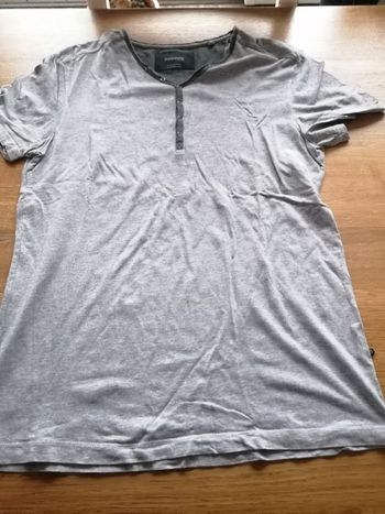 Tee-shirt manches courtes homme gris clair