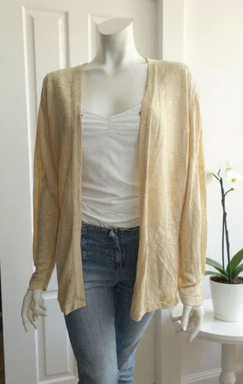 long gilet cardigan beige marque Studio Viriato taille 40