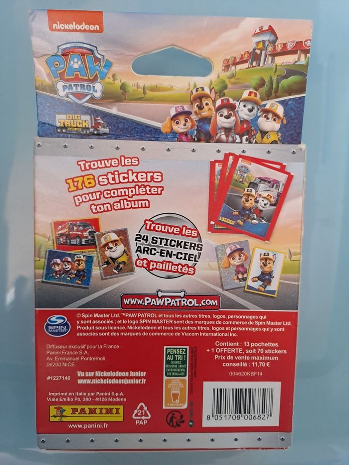 70 Stickers Pat patrouille Big trucks panini - photo numéro 2