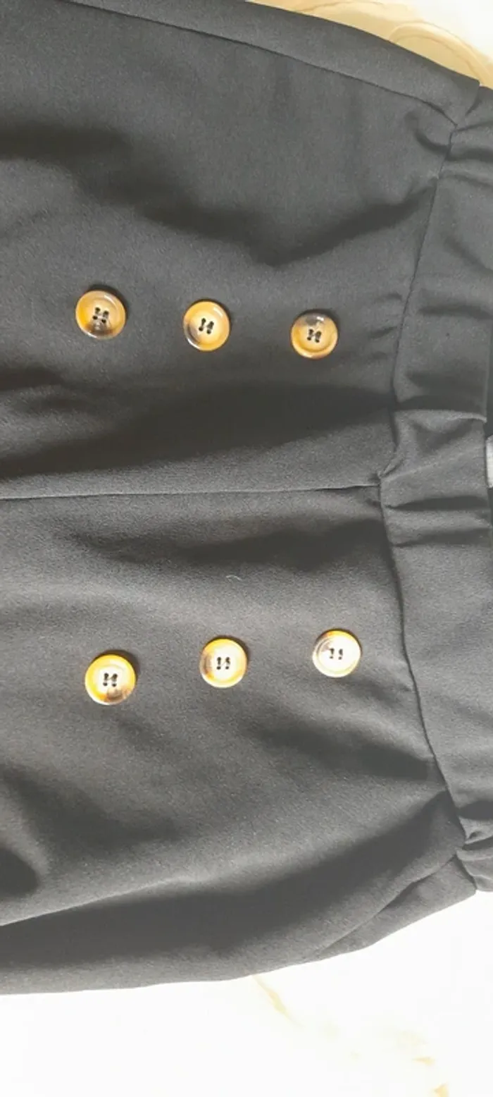 Pantalon taille haute à bouton - photo numéro 3