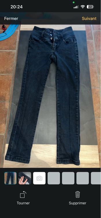 Jeans bleu gris taille 34