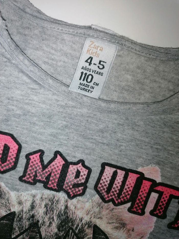 Tee-shirt et short 5ans 110cm Zara Pocopiano - photo numéro 4