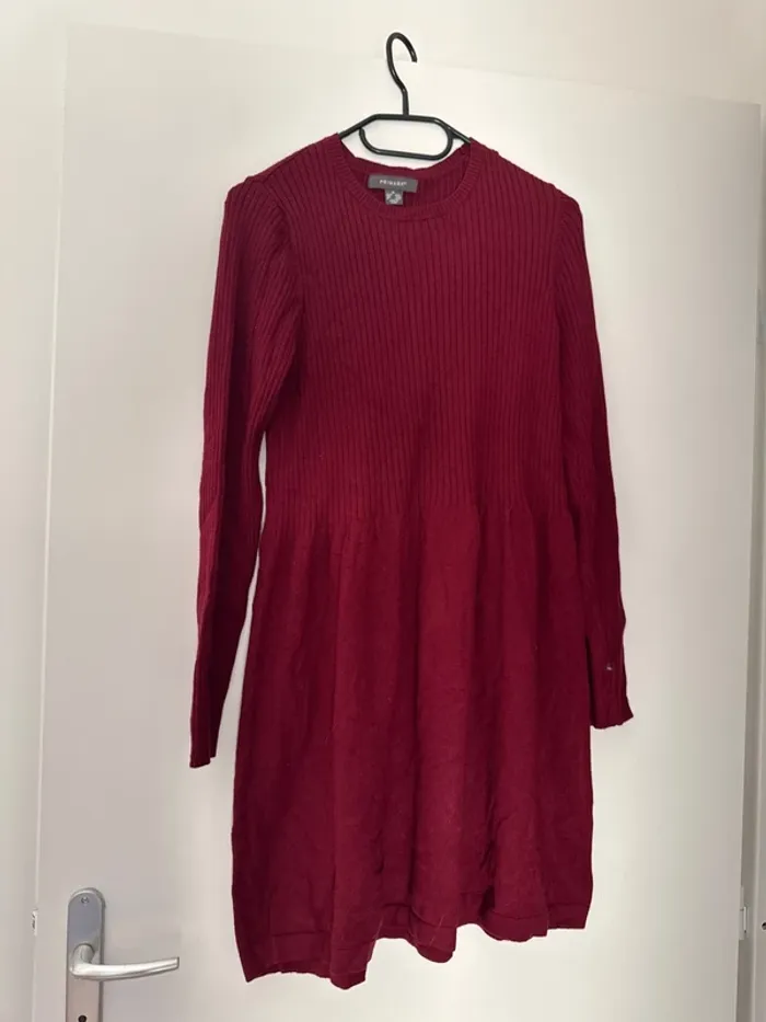 Robe rouge bordeaux Primark côtelée
