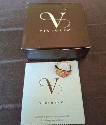 Bague Victoria "Feuille" Ionisée Café - Comme Neuve - Garantie à Vie