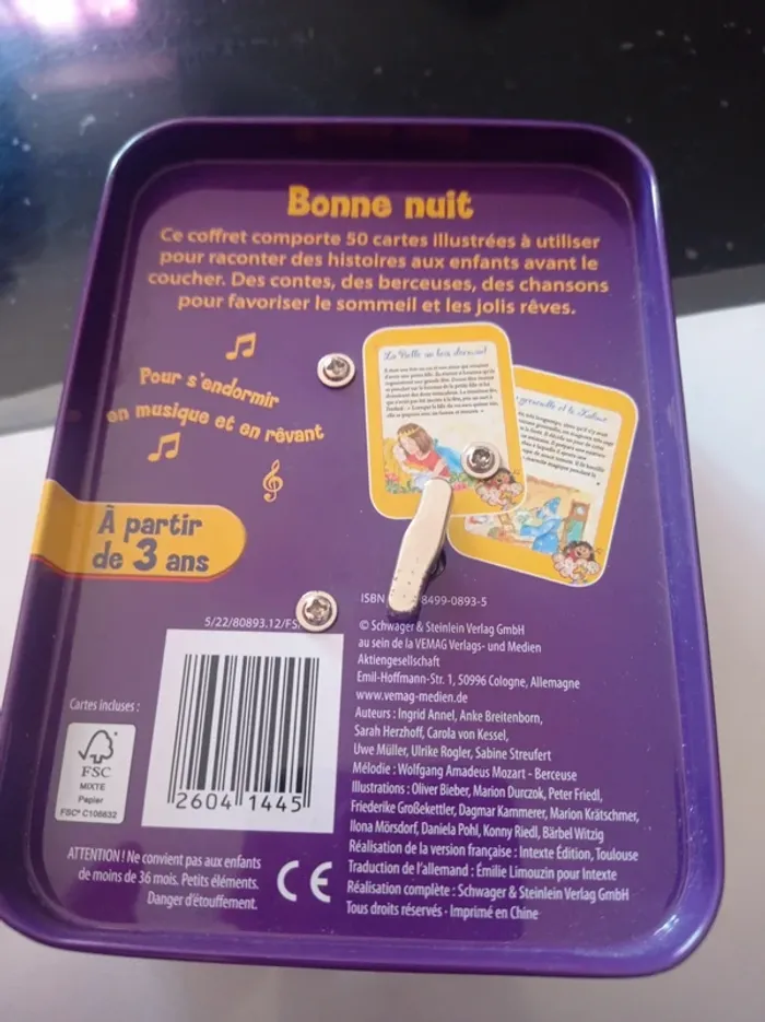 Boîte a musique avec 50 cartes histoires, contes berceuse et chansons - photo numéro 2