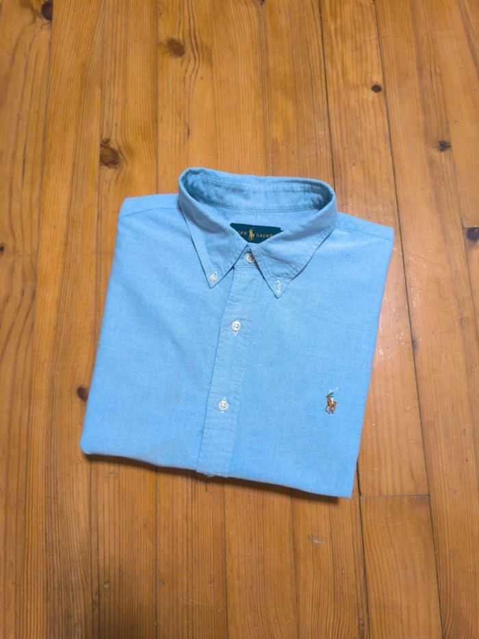 Chemise Manches longues - Ralph Lauren - Logo brodé premium - Bleu clair - Taille XL - photo numéro 2