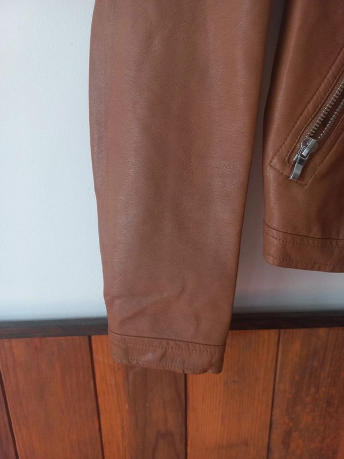 Veste droite zippée beige - photo numéro 4