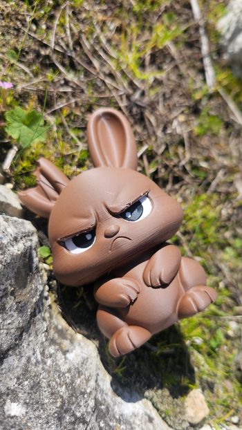 Lapin enerve figure rigolot