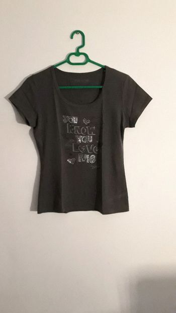 Tee shirt gris anthracite