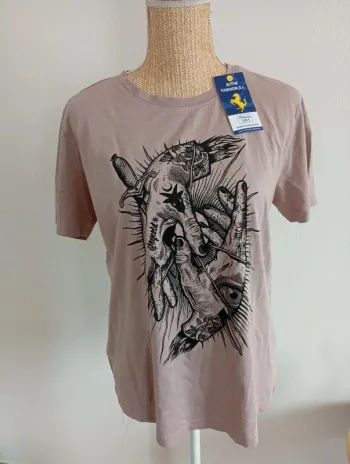 Haut tee shirt artistique original mains unis urban street décontractée m streetwear