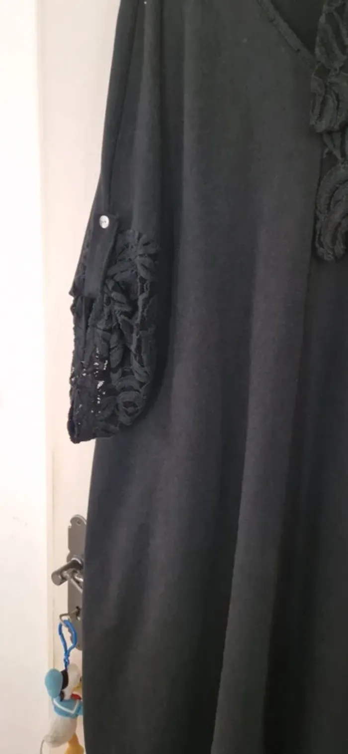 Robe loose oversize Made in italy noir et dentelle - photo numéro 19