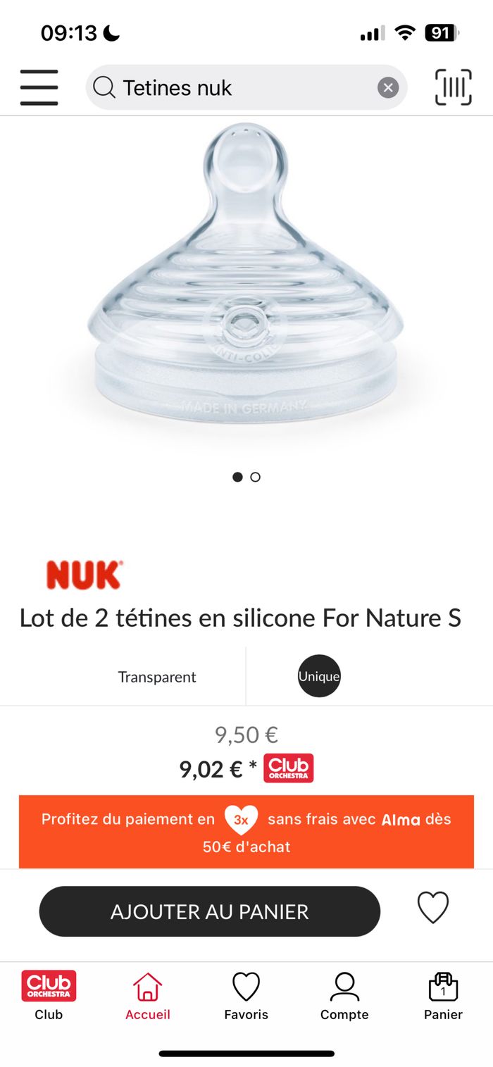 Lot de 4 biberons NUK For Nature tétines débit S + 4 tétines débit M - photo numéro 7