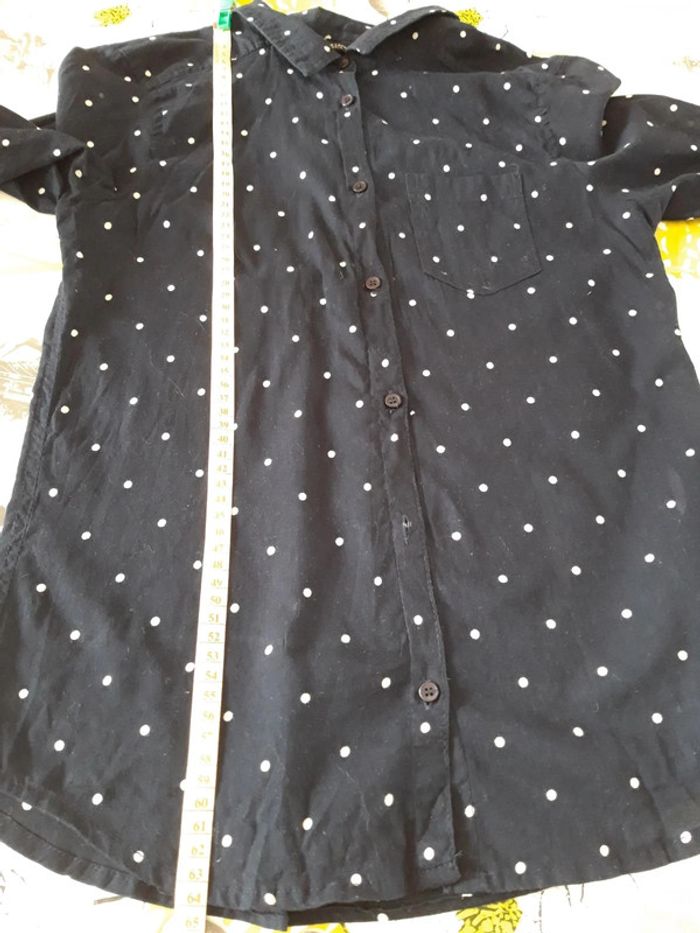 Chemise/chemisier à pois blanc - photo numéro 9