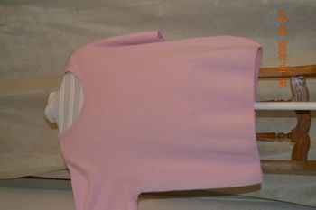 T-shirt rose pâle, taille XL