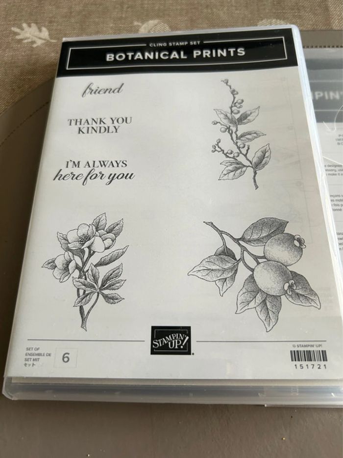 Lot neuf Stampin’up! Botanical Prints - photo numéro 2