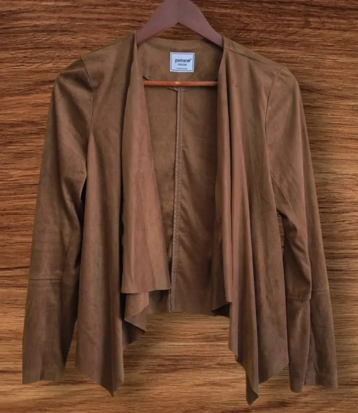 🌟 Veste camel effet suédine - Taille S 🌟
