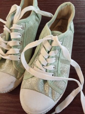 Basket toile pailletée