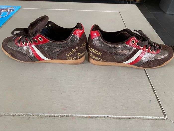 Serafini Luxury basket taille 36 marron et rouge vintage - photo numéro 6