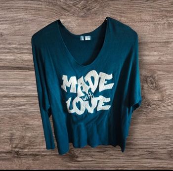 T-shirt manches longues bleu canard Made In Italy T.U