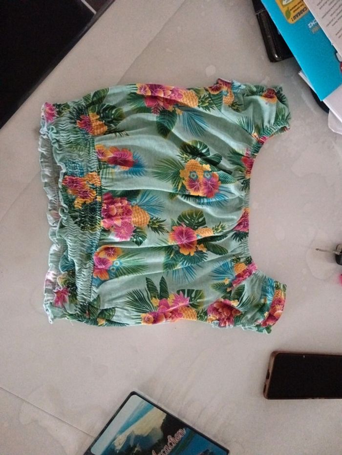 T-shirt court fille crop top