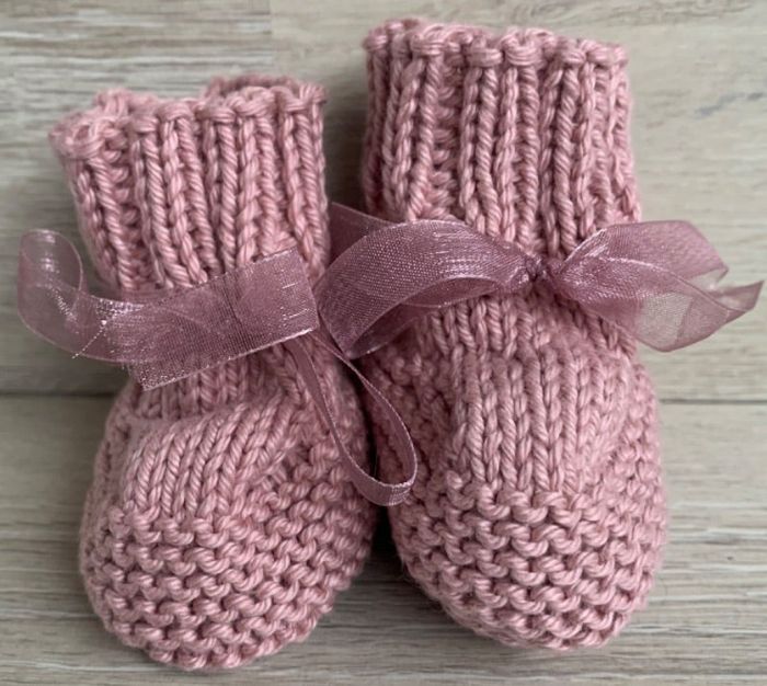 Chaussons au tricot 0-3 mois