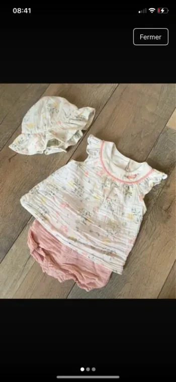 Ensemble orchestra gaze de coton 6 mois