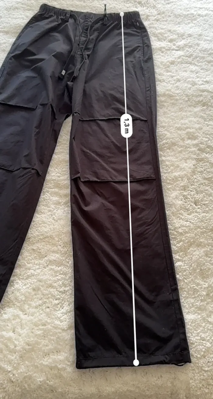 Pantalon Parachute BZB - Noir - Coupe Large - Taille 36 / S - Neuf - Valeur 20€ - photo numéro 9