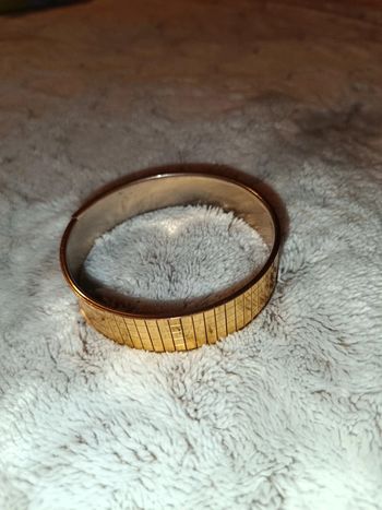 Bracelet rigide doré mosaïque fêtes Noël