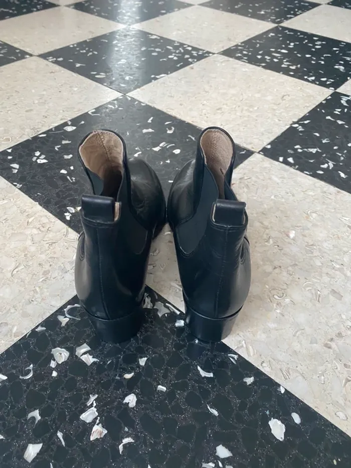 Bottines San Marina noires cuir – T39 - photo numéro 2