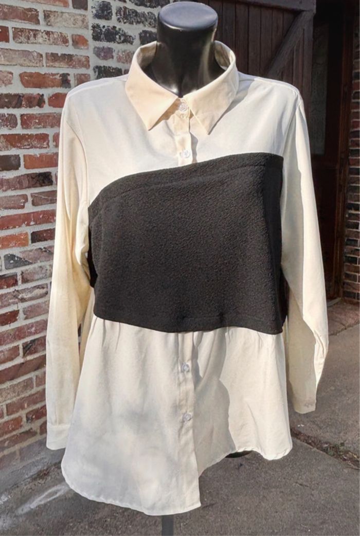 Chemise à manches longues avec bloc de couleur T48 (2XL) • Shein Curve - photo numéro 6