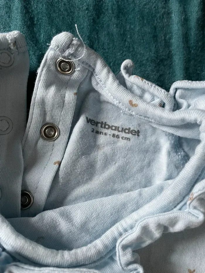 Tee shirt bleu ciel 24 mois Vertbaudet - photo numéro 2